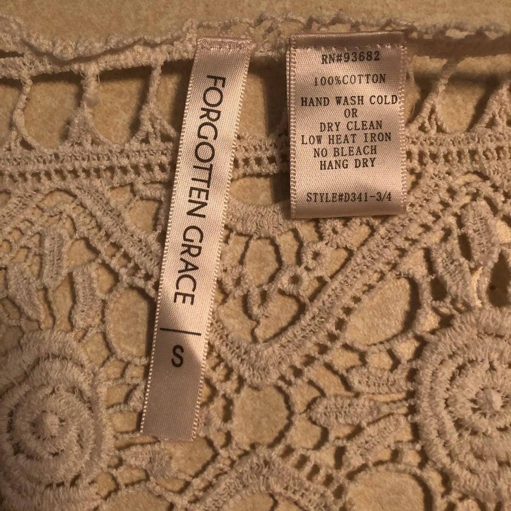 Forgotten Grace Crochet Boho Kimono Tie Cardigan - Picture 4 of 4